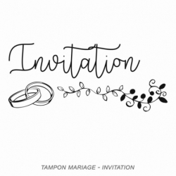 Tampon mariage invitation