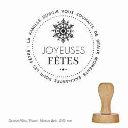 Tampon Joyeuses Fêtes-Flocon