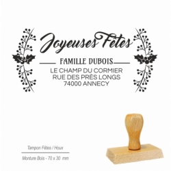 Tampon Joyeuses Fêtes-Houx