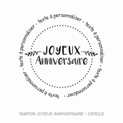 Tampon Joyeux Anniversaire - Cercle