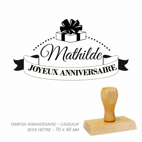 Tampon Joyeux Anniversaire - Cadeaux