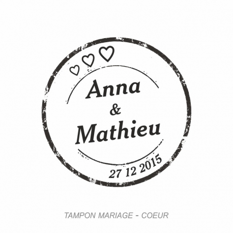 Tampon mariage Coeur