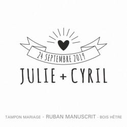 Tampon mariage "Ruban Manuscrit"