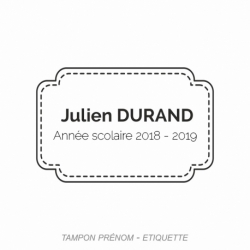 Tampon prénom Etiquette | Rentrée scolaire