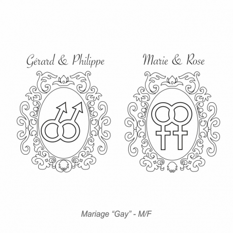 Tampon mariage "Gay"