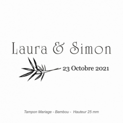 Tampon mariage "Bambou"