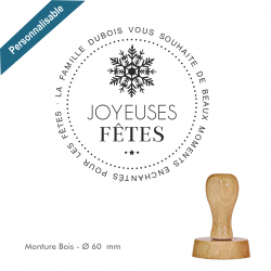 Tampon Joyeuses Fêtes-Flocon